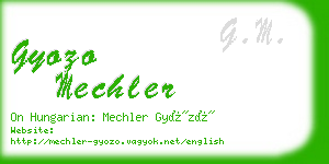 gyozo mechler business card